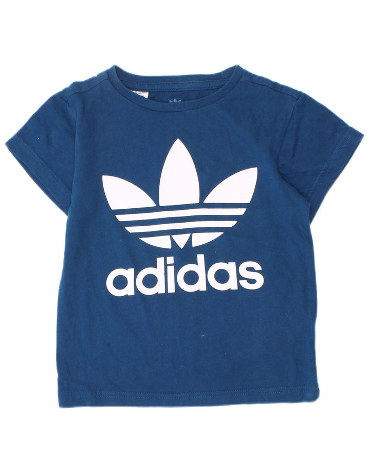 Tricou grafic Adidas pentru baieti Top 3-4 ani albastru