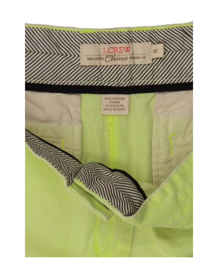 J. CREW Womens Chino Shorts US 8 Medium W32 Green Cotton Vintage J. Crew and Second-Hand J. Crew from Messina Hembry 