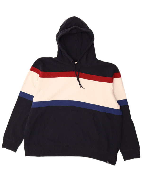 Pulover cu glugă pentru bărbați Marks & Spencer, 3XL, bumbac colorblock, albastru bleumarin