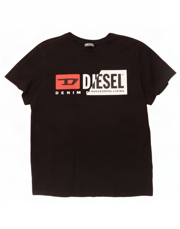 Tricou grafic pentru bărbați Diesel Top XL Bumbac negru
