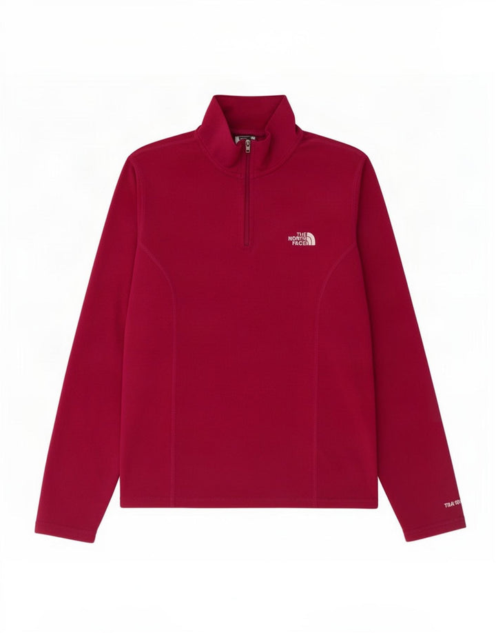 Pulover din lână The North Face pentru femei, cu fermoar și gât, UK 14, poliester roz mediu