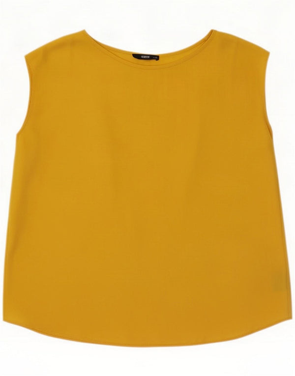 Oasis Womens Bluse Top UK 14 Large Yellow Polyester