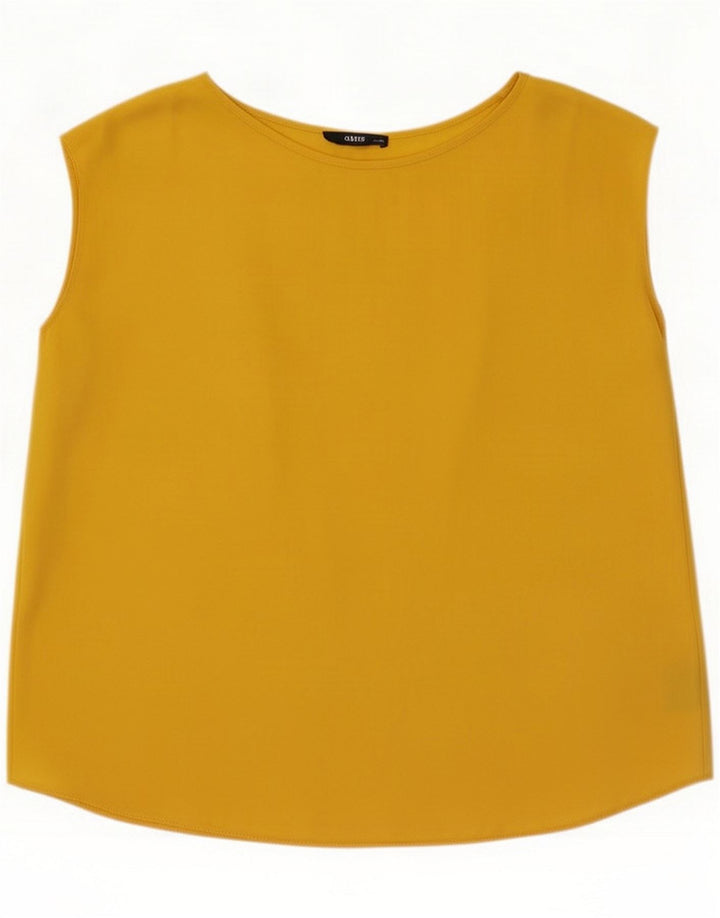 Oasis Womens Bluse Top UK 14 Large Yellow Polyester