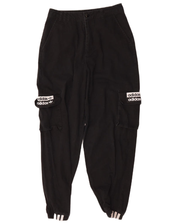 Pantaloni cargo pentru femei Adidas Graphic Joggers UK 8 Small W28 L27 Negru
