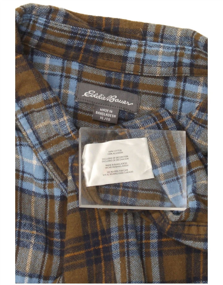 Cămașă de flanel pentru bărbați EDDIE BAUER, bumbac XL Kaki Check