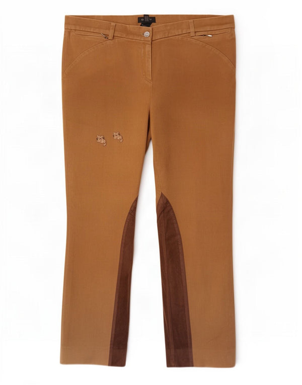 Pantaloni tăiați pentru călărie Gant pentru femei UK 18 XL W34 L27 maro color block