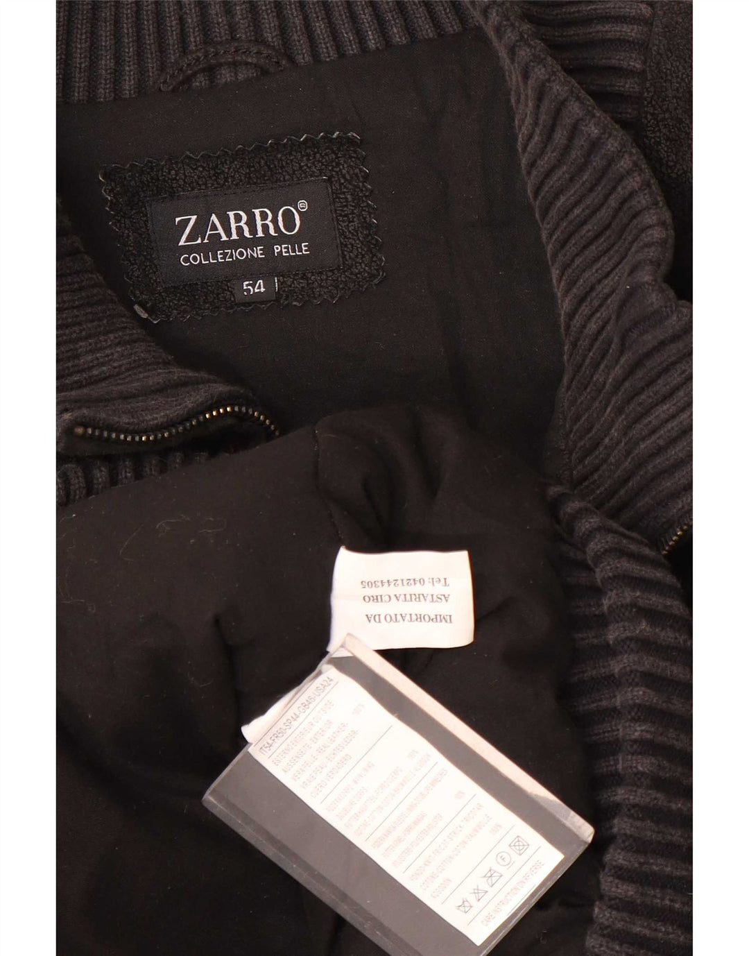 Jachetă din piele pentru bărbați Zarro IT 54 2XL neagră