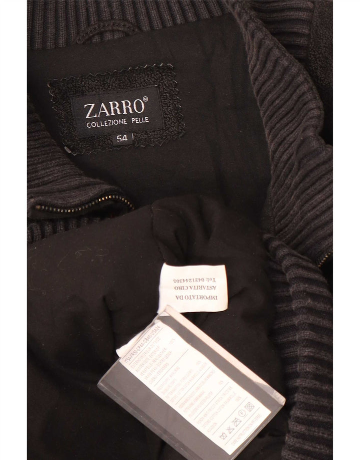 Jachetă din piele pentru bărbați Zarro IT 54 2XL neagră