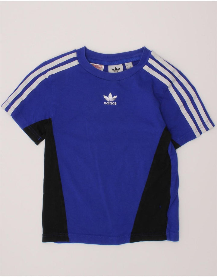 Tricou pentru băieți ADIDAS Top 5-6 ani, albastru, bumbac color bloc
