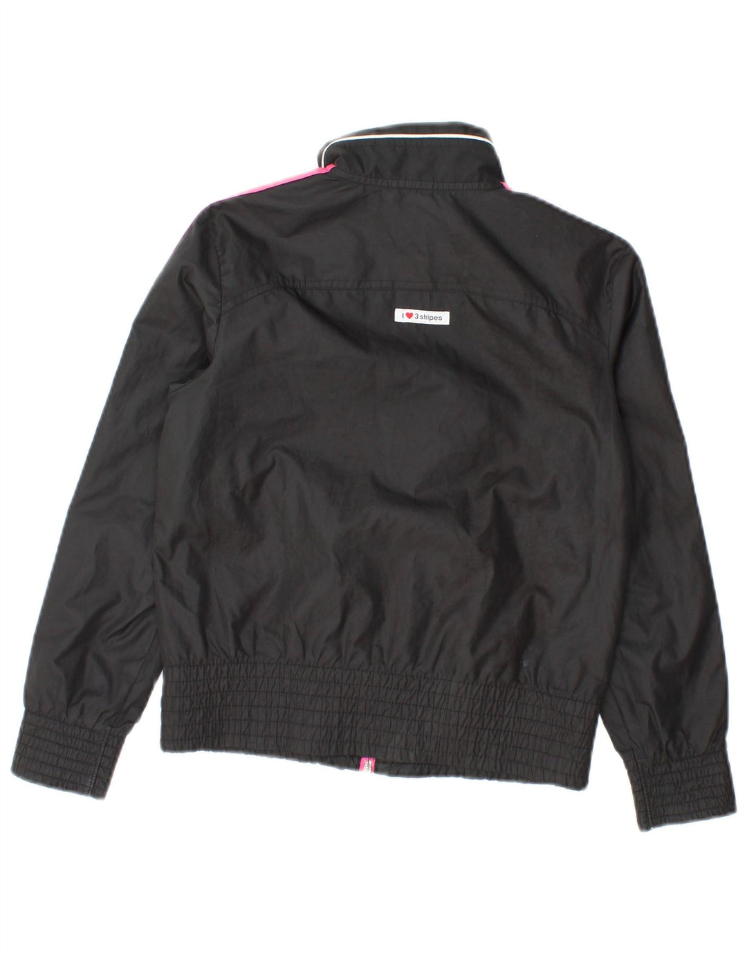 Jachetă de top pentru trening cu grafic pentru fete Adidas 9-10 ani poliester negru