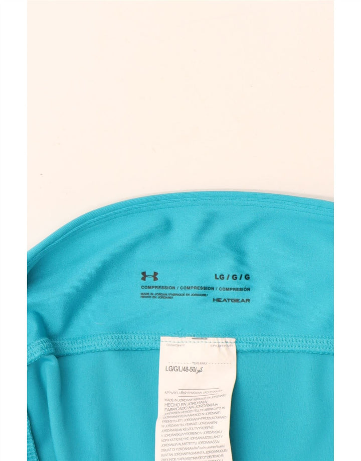 Leggings grafic Under Armour pentru femei Heat Gear UK 14, mare, albastru, poliester