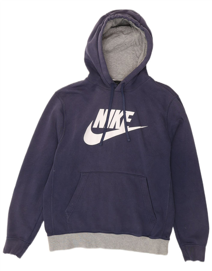 Pulover Nike Grafic pentru bărbați, bumbac, albastru, mediu