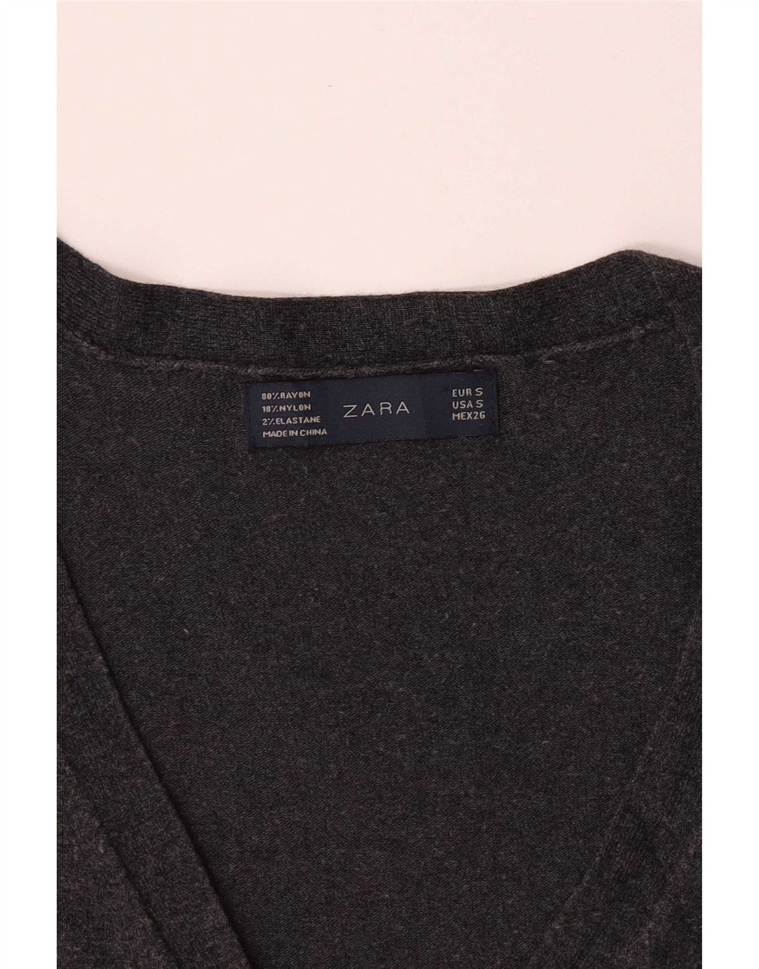 Pulover cardigan pentru femei Zara UK 10 mic, gri, raion