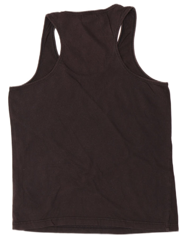 Uncle Sam Boys Graphic Vest Top 15-16 Years Large Black Cotton