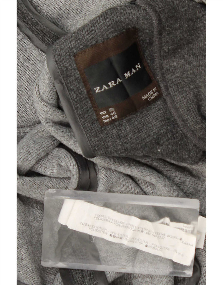 Blazer pentru bărbați Zara cu 2 nasturi EU 56 XL Poliester gri