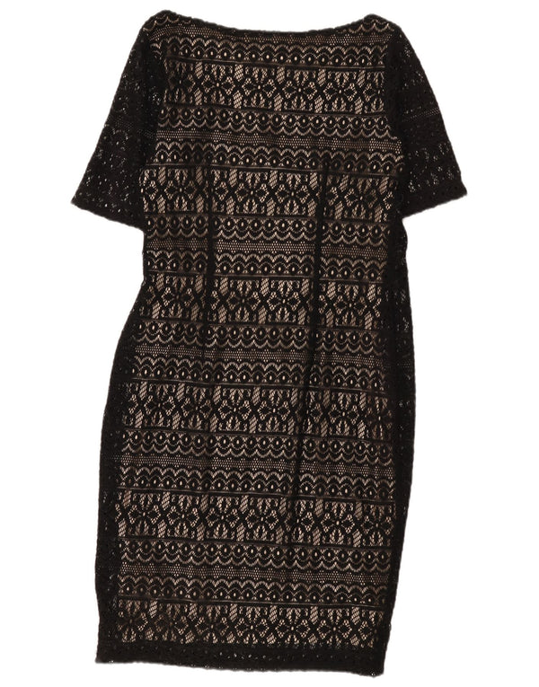Rochie pentru femei Marks & Spencer din dantela UK 12 Medium Black Floral
