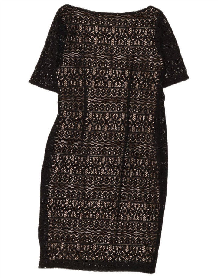 Rochie pentru femei Marks & Spencer din dantela UK 12 Medium Black Floral