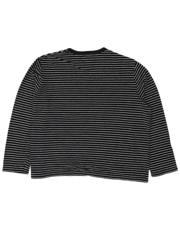 Top pentru femei Marks & Spencer cu mânecă lungă UK 20 2XL bleumarin cu dungi