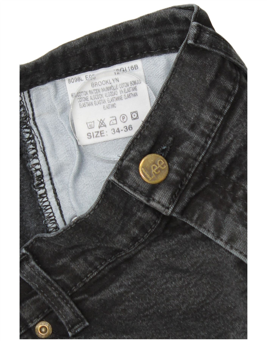 Blugi LEE Brooklyn Straight pentru bărbați W34 L28 bumbac negru
