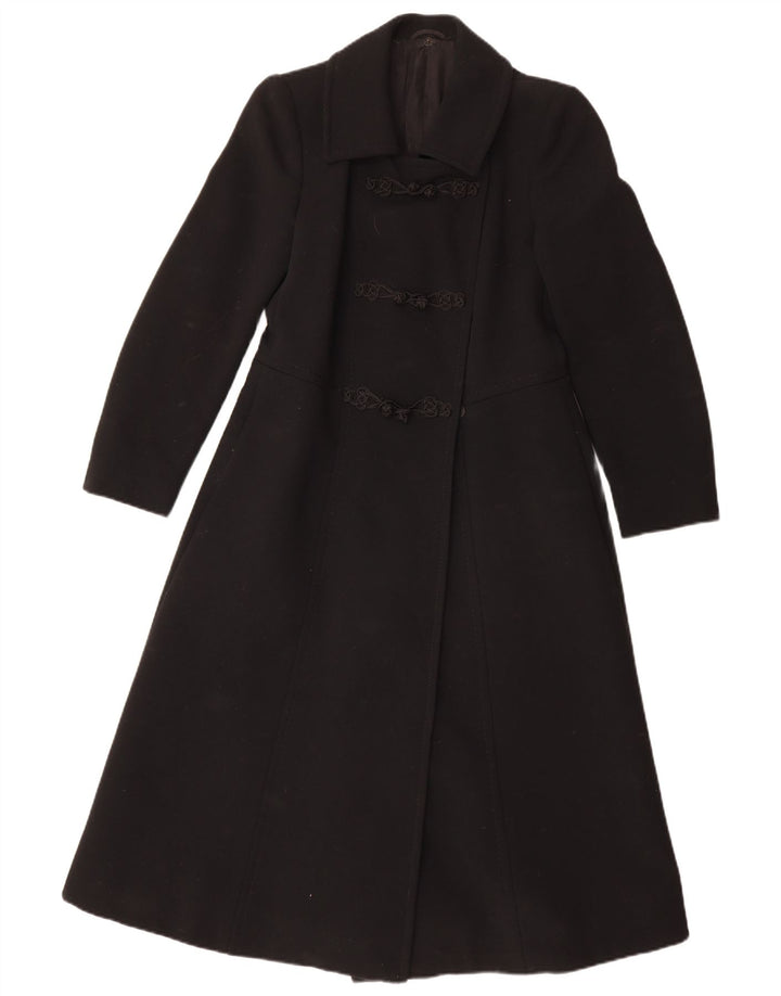 Pardesiu vintage pentru femei UK 10 Small Black