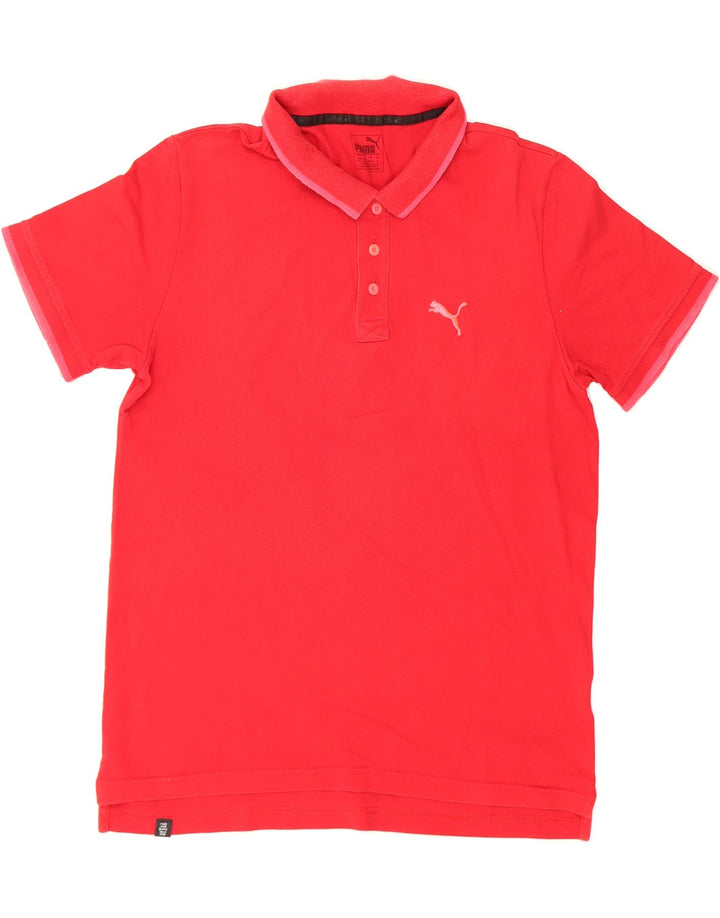 PUMA Mens Polo Shirt Medium Red Cotton Vintage Puma and Second-Hand Puma from Messina Hembry 