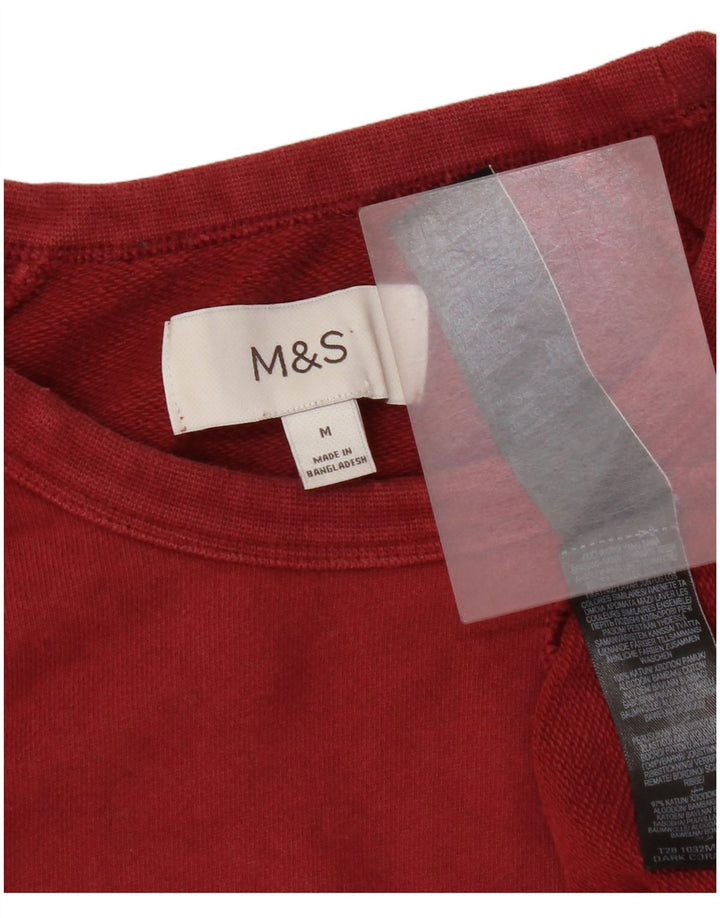 Pulover pentru bărbați Marks & Spencer, bumbac mediu burgundy