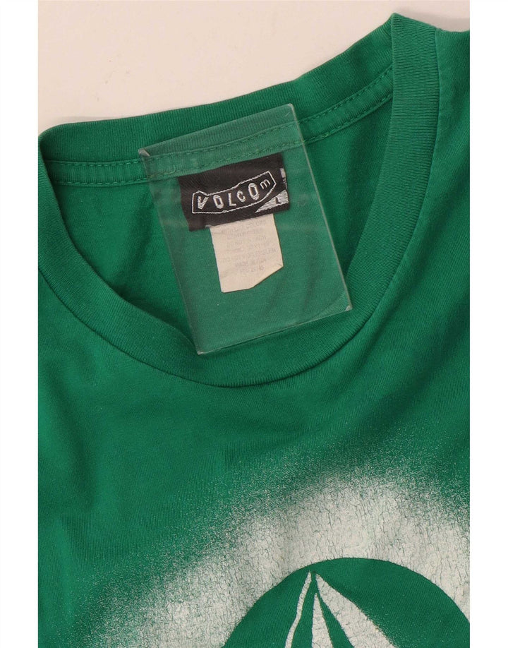 Tricou grafic pentru bărbați Volcom Top mare din bumbac verde