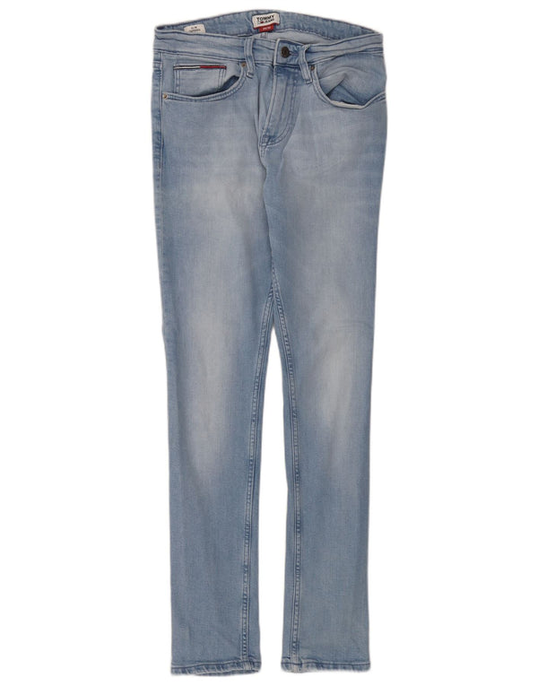 Blugi conici slim pentru femei Tommy Hilfiger W29 L32 bumbac albastru
