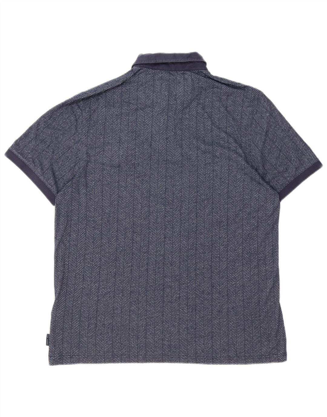 Tricou polo pentru bărbați TED BAKER Mărimea 6 2XL, bumbac în spina de pește bleumarin