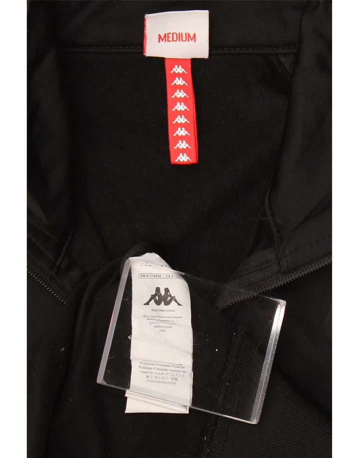 Jachetă de top pentru trening grafic KAPPA pentru bărbați, negru mediu, poliester bloc de culoare