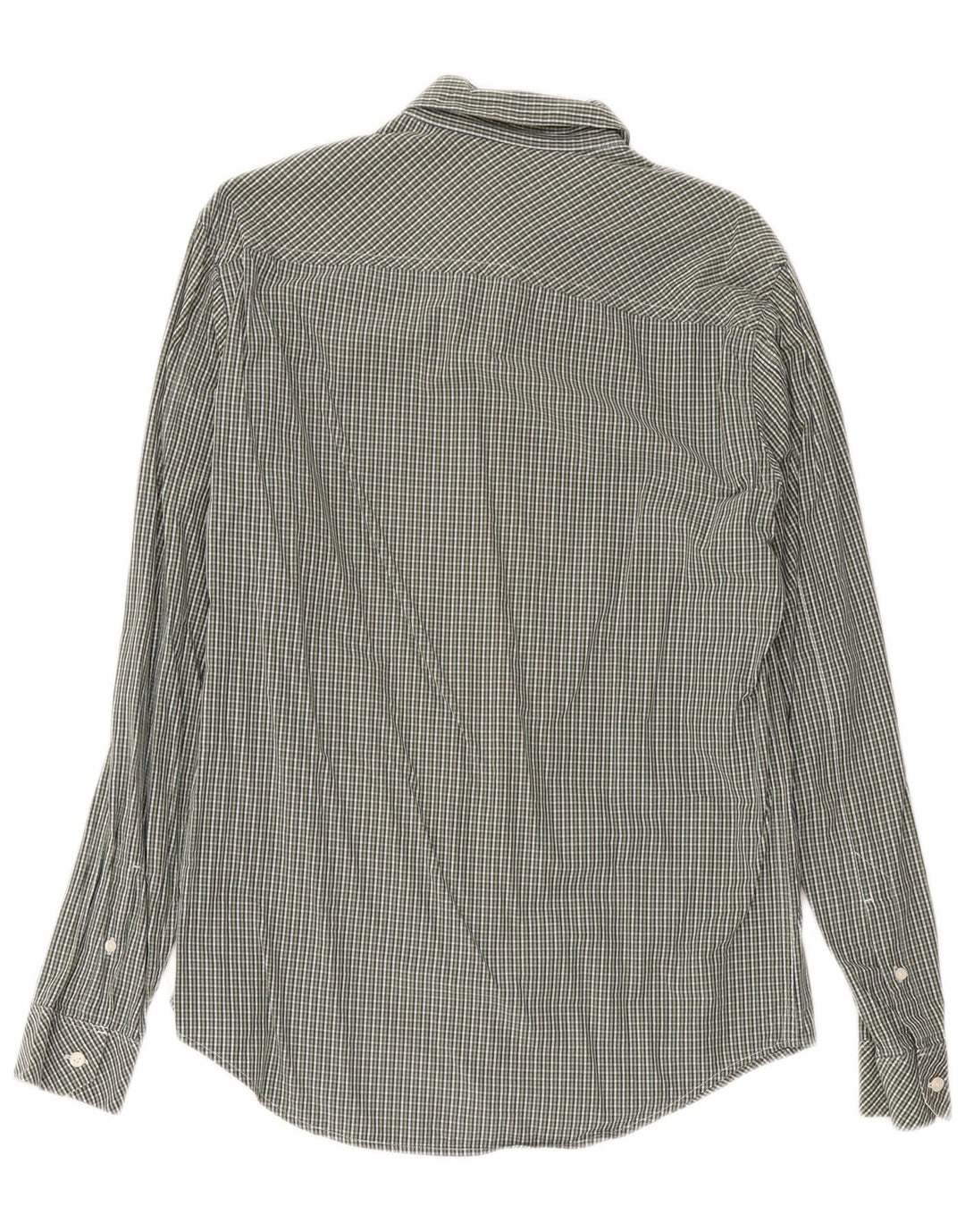 Cămașă Timberland Slim Fit pentru bărbați, bumbac verde mediu Gingham