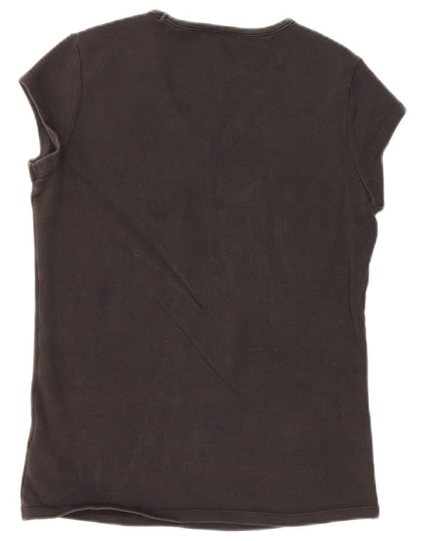 Top tricou NIKE pentru femei UK 14/16 mare, negru, bumbac