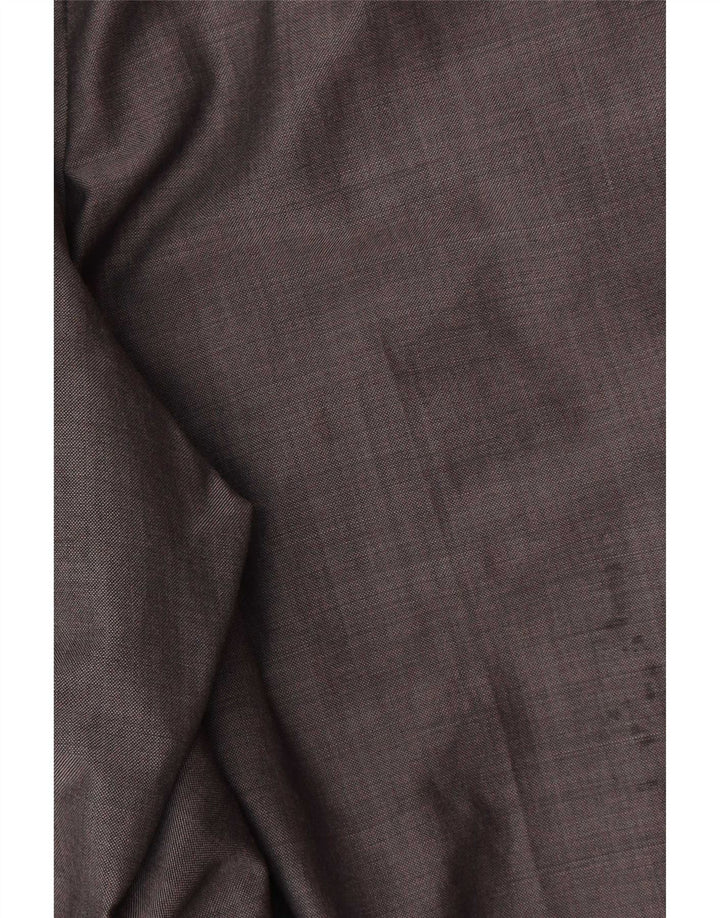 Pantaloni de costum drept bărbați Marks & Spencer Autograph L32 L31 Lână gri