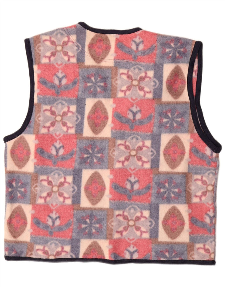 VINTAGE Gilet pentru bărbați din fleece UK 42 XL, multicolor, poliester Fair Isle