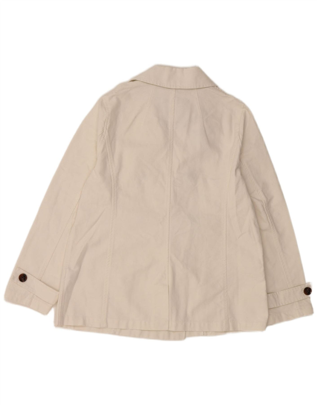 CREW CLOTHING Palton pentru femei UK 16, mare, alb, bumbac