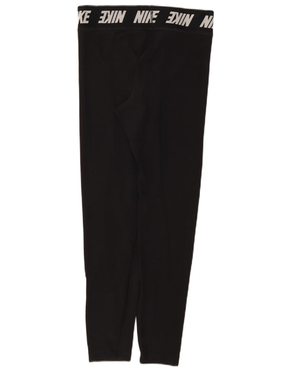 Leggings grafic Nike pentru femei UK 12, bumbac mediu negru