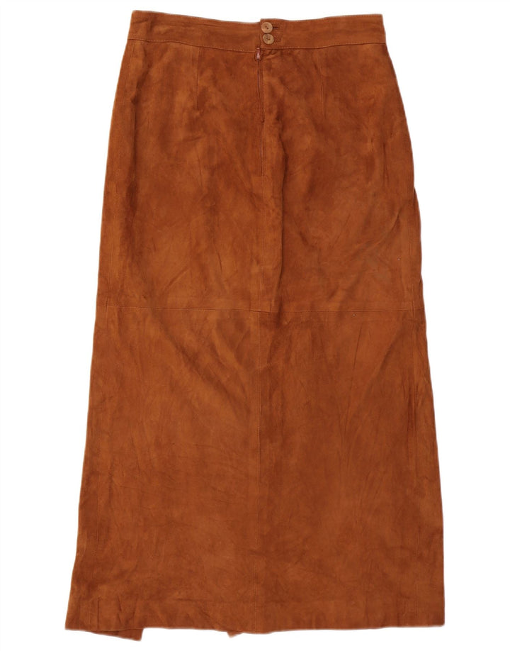 Fusta Maxi Vintage Dama De piele intoarsa Mediu W30 Maro