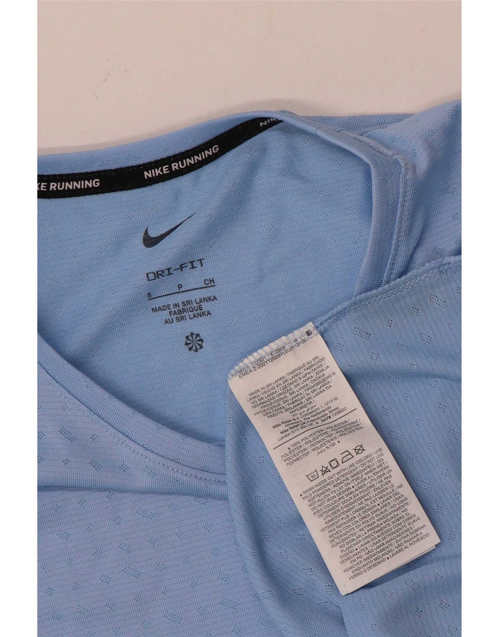 Tricou Nike Dri Fit pentru bărbați Top mic din poliester cu pete albastre