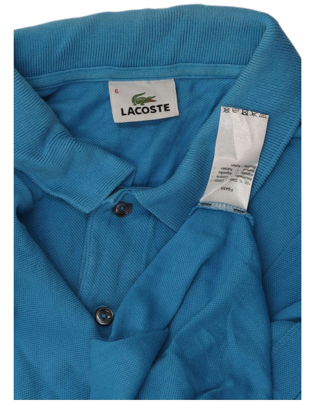 LACOSTE Mens Polo Shirt Size 6 XL Blue Cotton Vintage Lacoste and Second-Hand Lacoste from Messina Hembry 