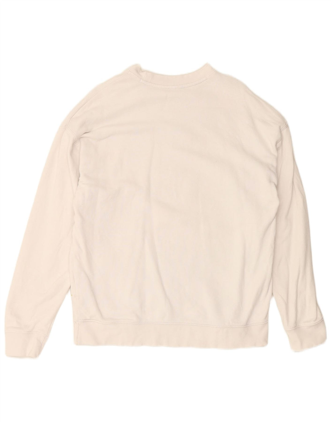 Pulover ADIDAS cu grafic pentru femei UK 14, mare, alb, bumbac