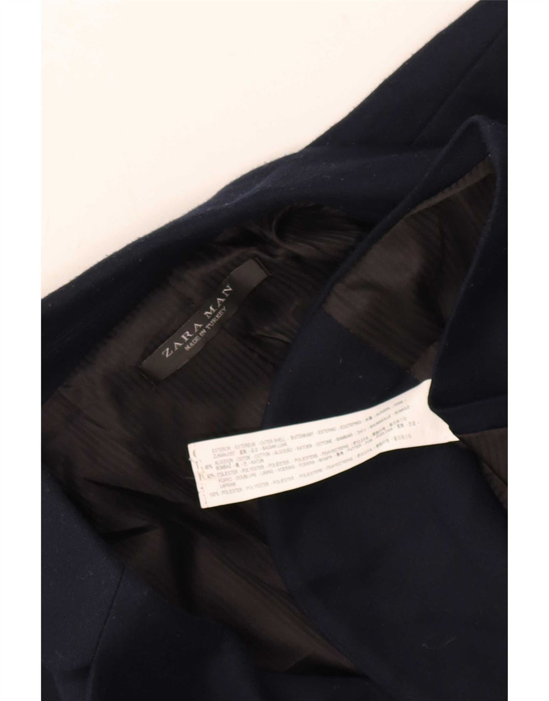 Blazer pentru bărbați Zara, cu 2 nasturi, UK 42 XL, bumbac bleumarin