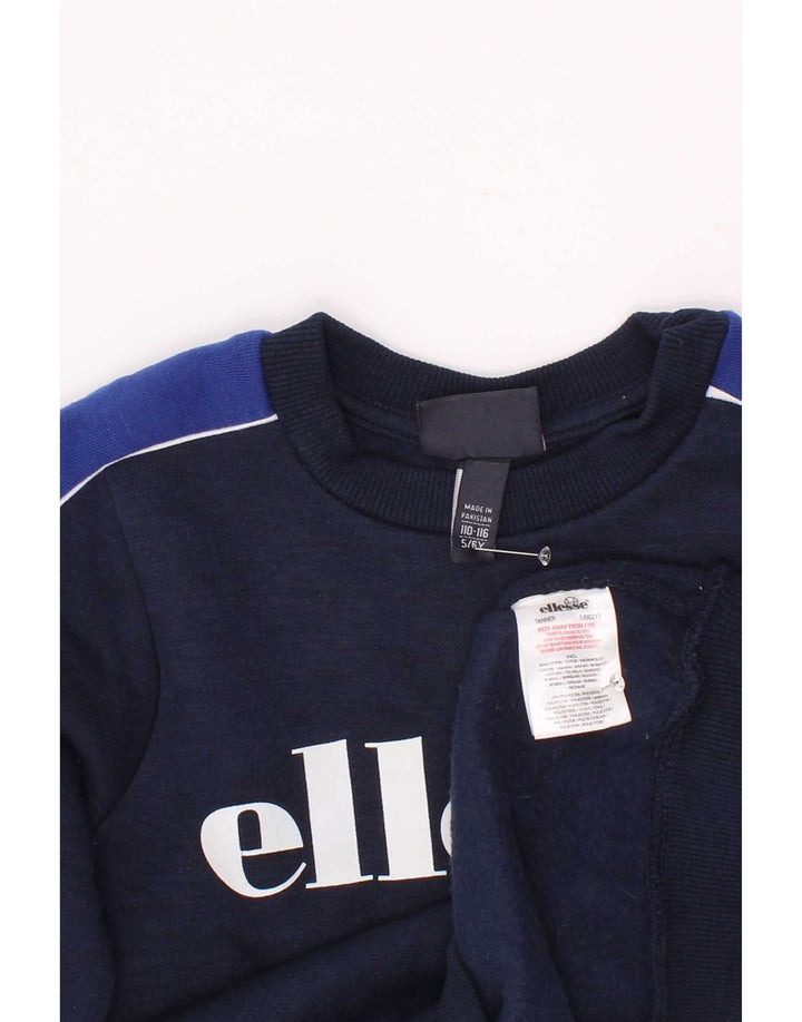 Pulover cu grafic pentru băieți Ellesse, 5-6 ani, albastru bleumarin