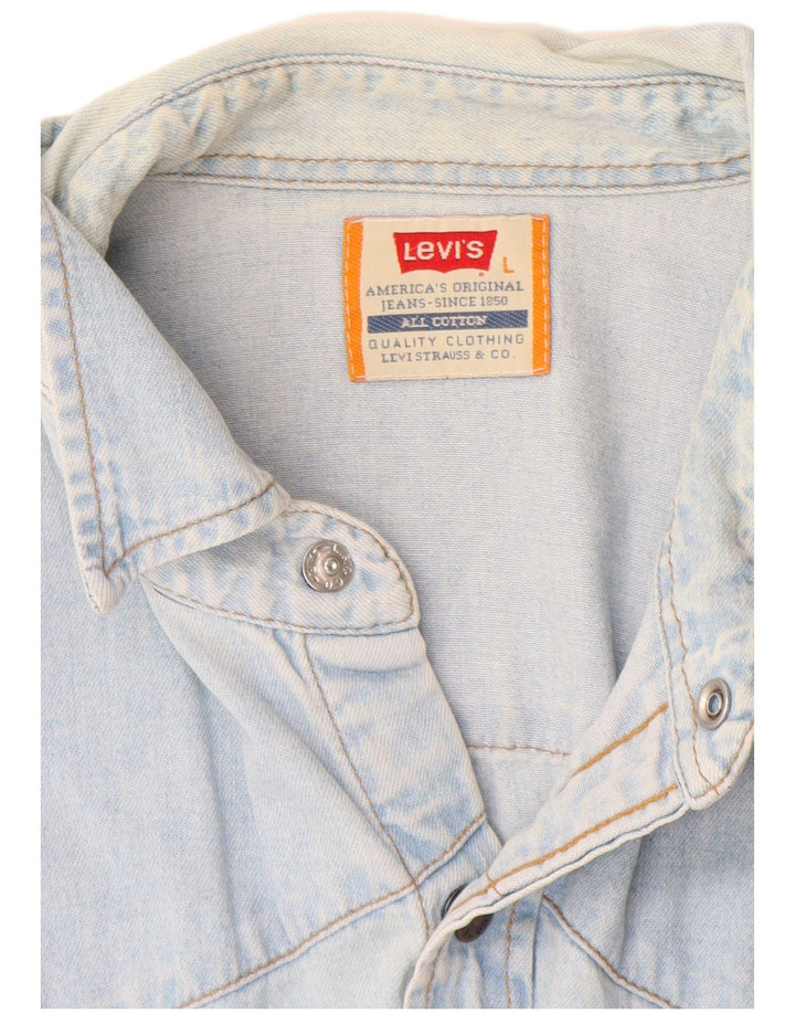 Cămașă de blugi pentru bărbați Levi's, mare, albastru, bumbac
