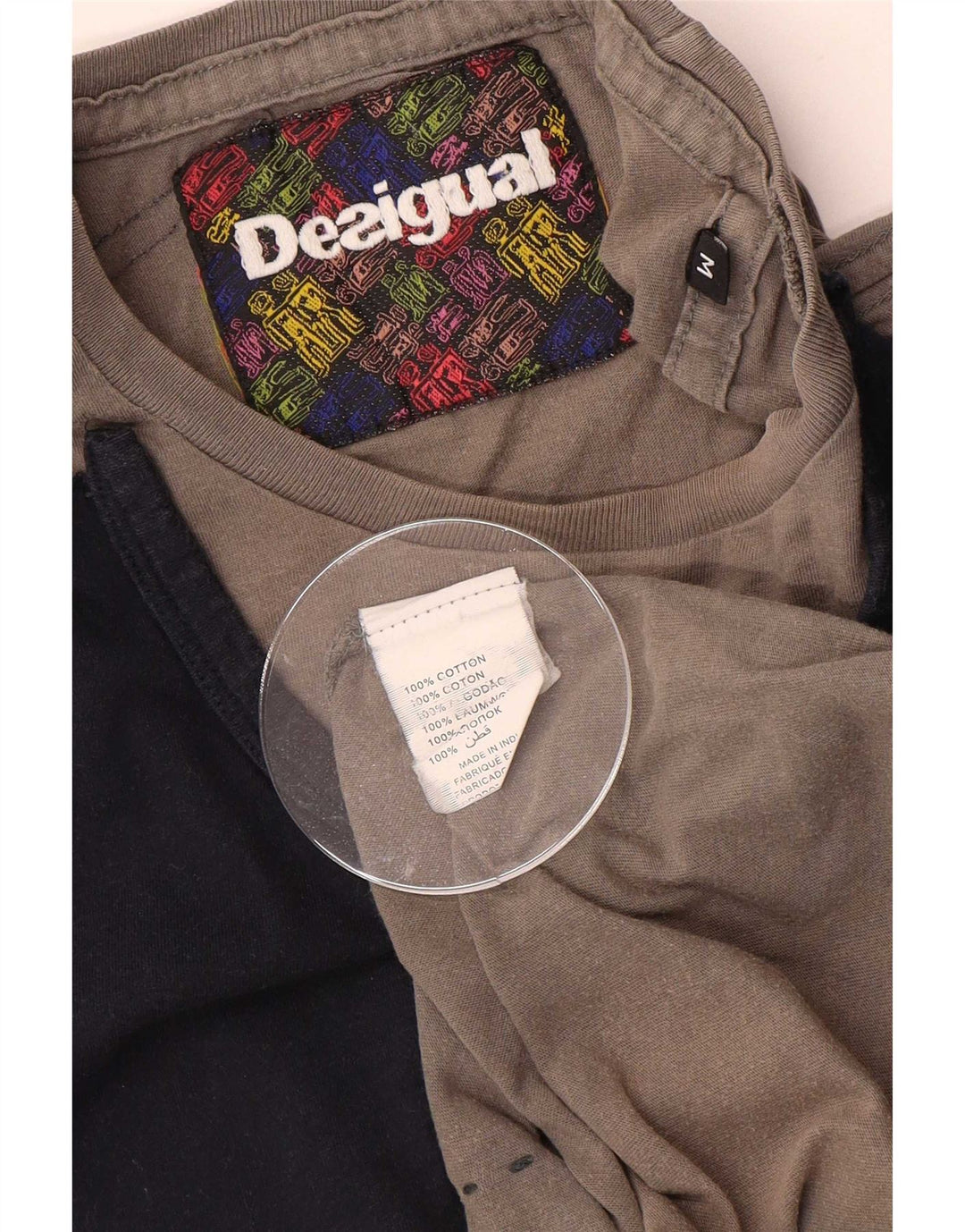 Tricou Desigual pentru bărbați Top, gri mediu, bumbac color bloc