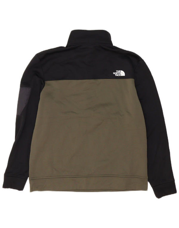 Pulover pentru bărbați The North Face, cu fermoar, cu gât, mare, color kaki