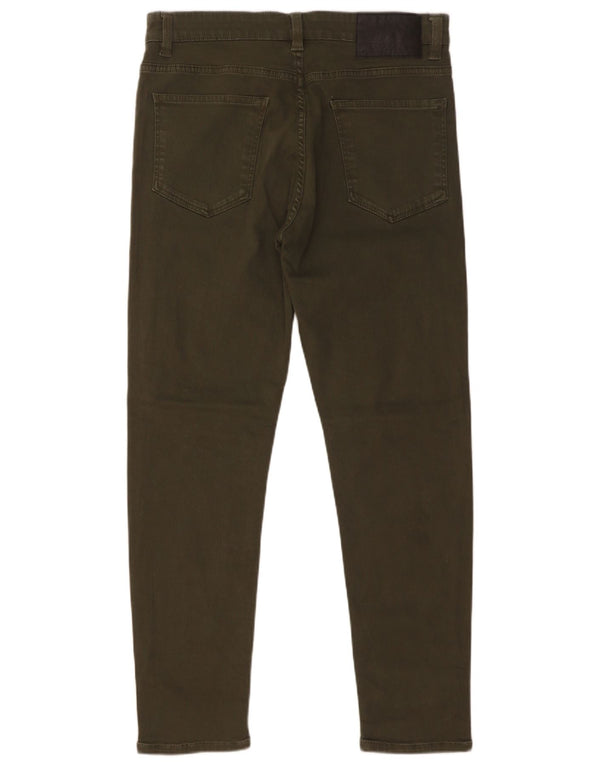 Blugi Zara pentru bărbați, Slim, UE 42, Mărime L, Talie W32 L28, Khaki, Bumbac