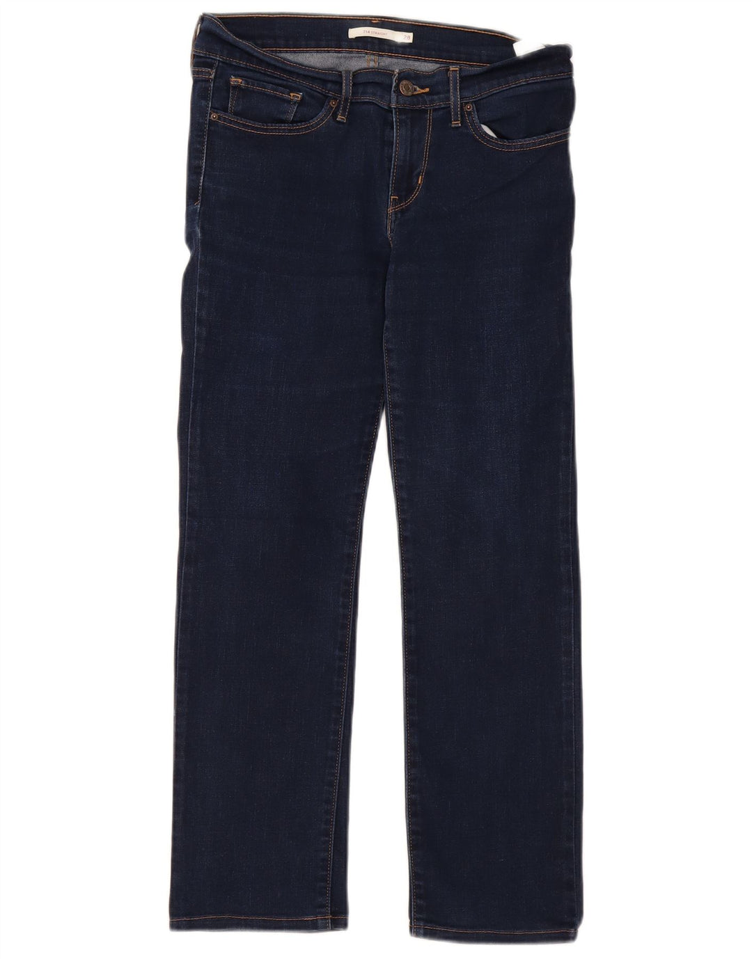 Blugi drepti pentru femei Levi's 714 W28 L27 Bumbac albastru