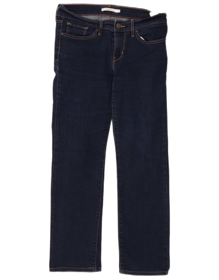 Blugi drepti pentru femei Levi's 714 W28 L27 Bumbac albastru