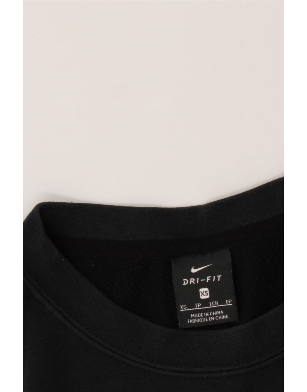 NIKE Womens Longline Oversized Graphic Sweatshirt Jumper UK 6 XS Black Vintage Nike and Second-Hand Nike from Messina Hembry 