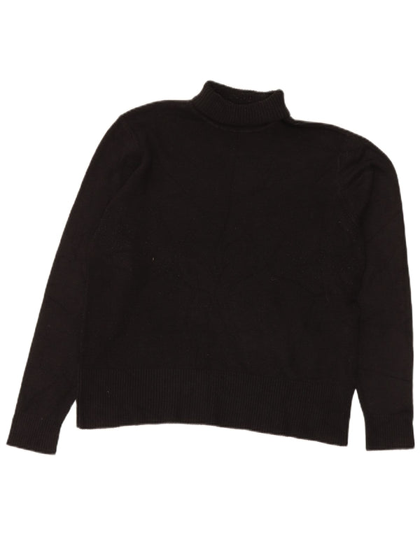 Pulover pentru femei Essentials cu gât rulat UK 14 Medium Negru Acrilic